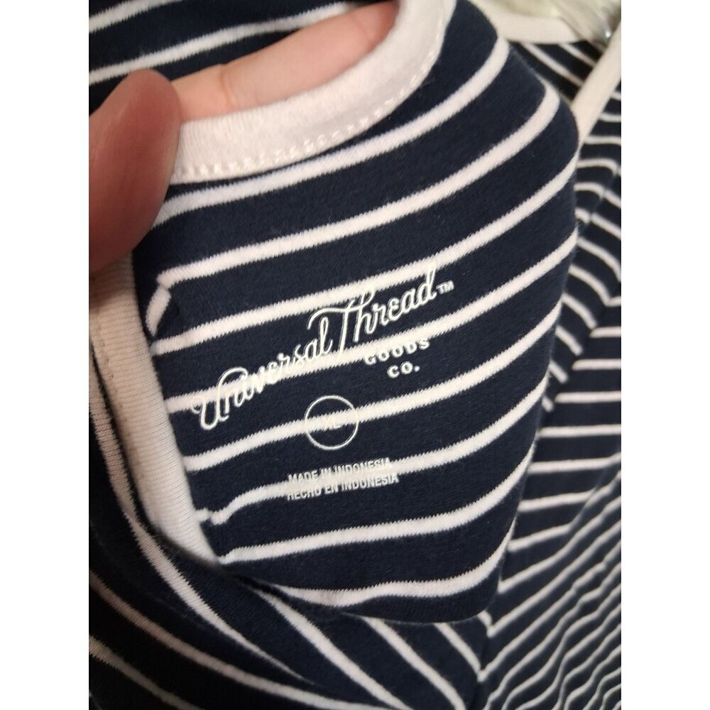 NWT Universal Thread Long Sleeve T-Shirt Low Back Casual Winter Navy Blue Size X - Picture 5 of 6